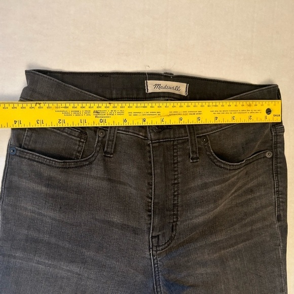 Madewell 9”mid rise skinny grey/black denim distressed jeans Sz-27 Q1 - Picture 9 of 9